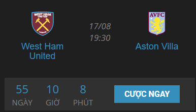 match west ham vs aston villa